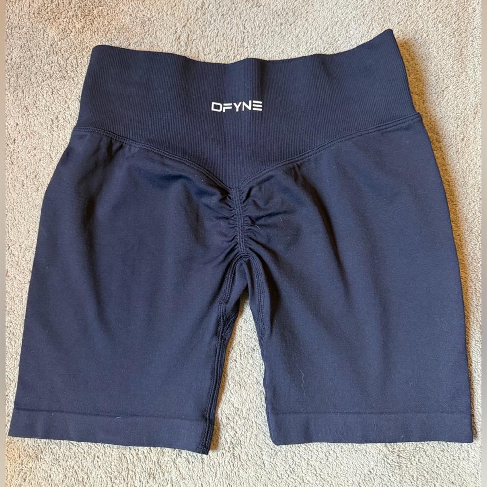 DFYNE Small Navy Athletic Shorts with Supportive Waistband - Picture 4 of 7